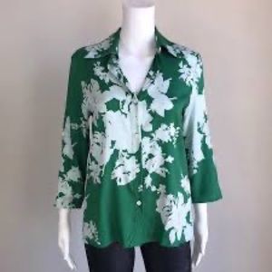 Alice+Olivia Stretch Silk Button down